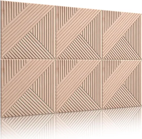 Miniatura 10 de Paneles acústicos decorativos, paquete de 8 paneles de arte de pared grandes de 48 x 32 pulgadas, paneles de pared autoadhesivos a prueba de sonido
