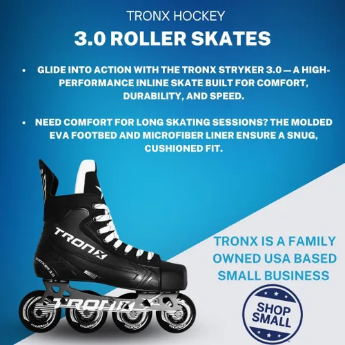 Miniatura 3 de TronX Stryker 3.0 Patines de Hockey en Línea para Adultos Senior, Junior y Niños, Nuevo