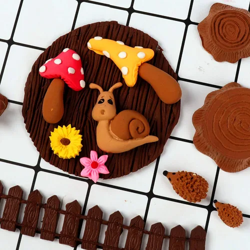 Miniatura 5 de 2 moldes de silicona de grado alimenticio para tartas de hongos, caracoles, moldes de silicona flexible, fondant, dulces, glaseado, decoración
