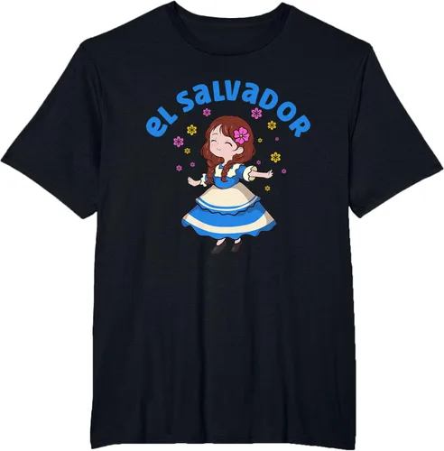 Miniatura 37 de Camiseta de mujer hispana con bandera salvadoreña de El Salvador Orgullosa, Negro
