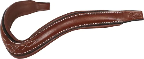 Miniatura 6 de Exion - Correa de piel curvada acolchada cuadrada con costuras elegantes, para caballos, banda ecuestre, tamaño completo, mazorca, encima, poni