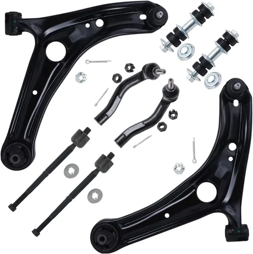 Miniatura 360 de Detroit Axle - Kit de brazos de control de extremo delantero de 8 piezas para Dodge Dakota 00-04, Durango 00-03, 4 brazos de control superior e