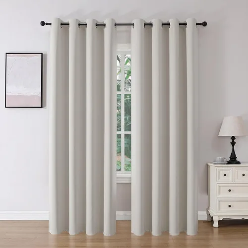 Miniatura 46 de Joydeco Cortinas opacas para dormitorio de 72 pulgadas de largo, 2 paneles de cortinas con aislamiento térmico para oscurecer la habitación
