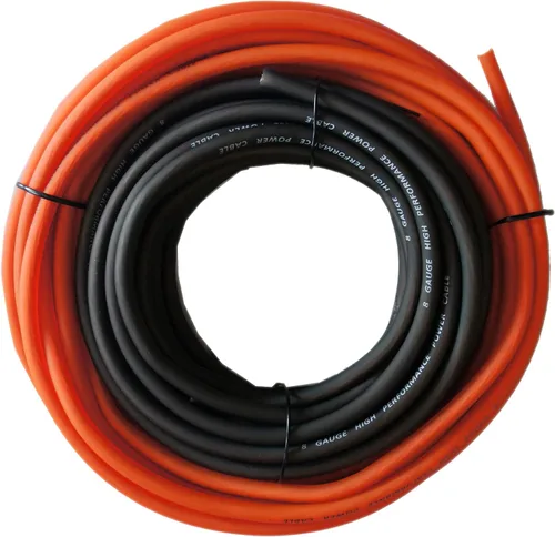 Miniatura 9 de Cable de alimentación RD True calibre 4 AWG CCA de 25 pies naranja y cable de batería de tacto suave de tierra negra de 25 pies, sistema estéreo