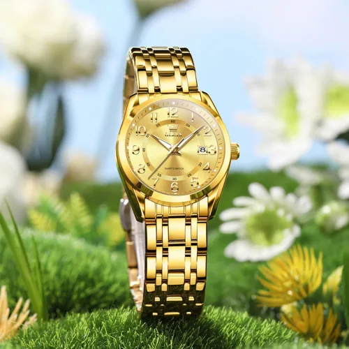 Miniatura 7 de OLEVS Reloj de pulsera de cuarzo para mujer, de acero inoxidable, impermeable, luminoso, fecha, fácil de leer, para mujer