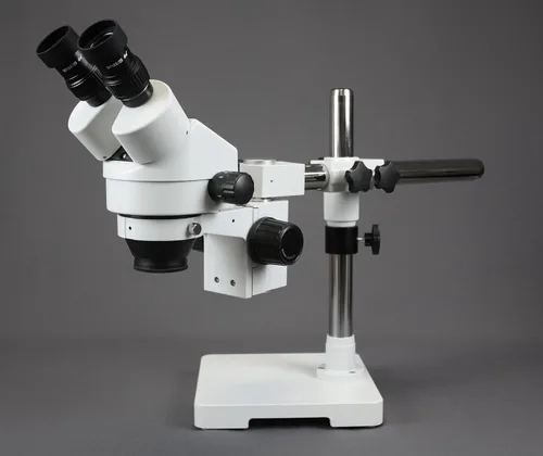 Miniatura 2 de Parco Scientific Microscopio estéreo de zoom binocular, ocular de campo ancho 10x, rango de zoom de 0.7X—4.5X, rango de aumento 7X—45x, soporte