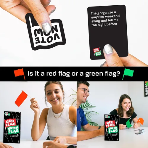 Miniatura 6 de Lucky Egg - Divertido Juego de Fiesta con Banderas Rojas y Verdes - Juzga las Decisiones de Citas de tus Amigos - 230 Preguntas Diversas - Juego