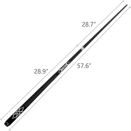 Miniatura 6 de Palos de taco de billar compuesto de grafito de fibra de vidrio 18oz 19oz 20oz 21oz 58inch Negro 20oz