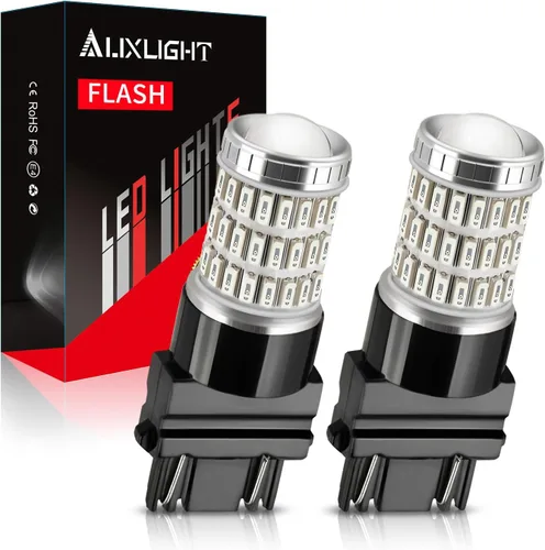 Miniatura 9 de AUXLIGHT Bombillas LED estroboscópicas y traseras de freno 1156 7506, color rojo, 320 % más brillante, 1141 1003 BA15S 1156A, bombillas LED