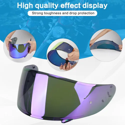 Miniatura 4 de Visera de casco de motocicleta para RF-1200 de repuesto, visera tintada para casco de motocicleta compatible con RF-1200 CWR-1 X14 Z7 X-Spirit