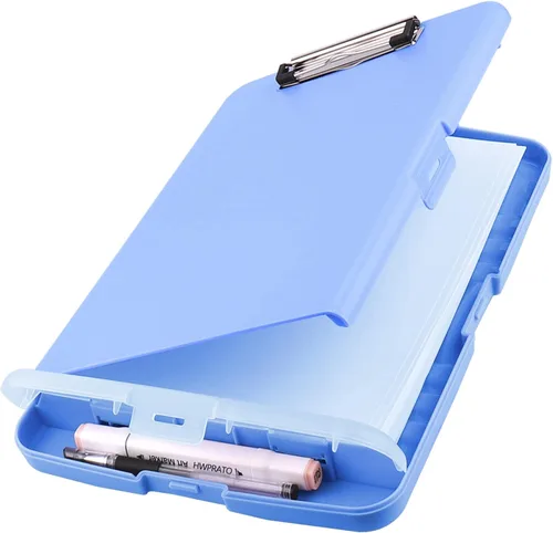 Miniatura 16 de HWPRATO Organizador de Portapapeles con Almacenamiento Portapapeles Plegable para Enfermería Carpeta de Archivo de Plástico con Estuche de Azul