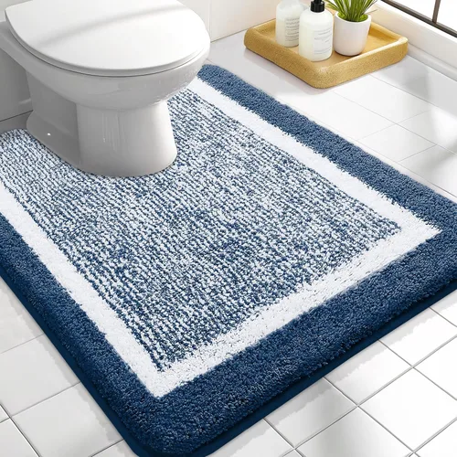 Miniatura 68 de OLANLY Alfombras de baño 24x16, tapete de baño de microfibra extra suave y absorbente, antideslizante, lavable a máquina, alfombra de baño esponjosa
