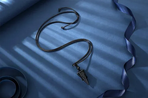 Miniatura 2 de MAIBAOTA Collares de cristal para hombres y mujeres, collar con colgante de piedra de cristal curativa, cuerda ajustable, collar de piedras
