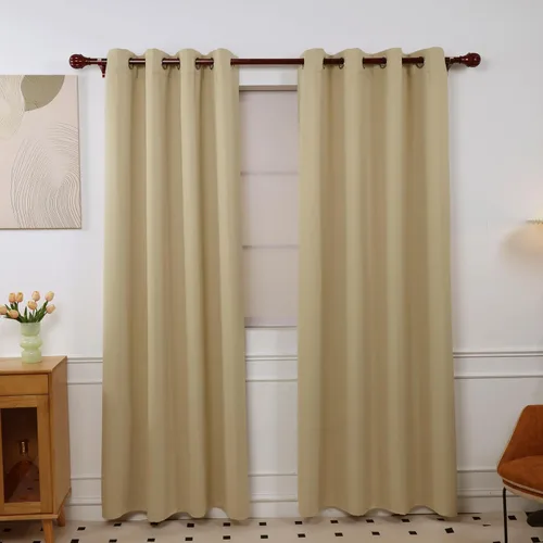 Miniatura 37 de INLINAS Cortinas opacas para dormitorio, aislamiento térmico, reducción de ruido, juego de 2 paneles de ahorro de energía, beige, 42 pulgadas