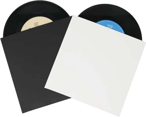Miniatura 2 de BIG FUDGE Pro Blank Album Jackets - 7 pulgadas x negro - 20 cubiertas de discos de vinilo (400 gsm) - Cubierta de álbum para discos - Mangas