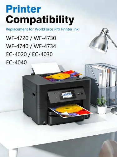 Miniatura 2 de Weemay Paquete combinado de cartuchos de tinta remanufacturados de repuesto para impresoras Epson 802XL funciona con Workforce Pro WF-4734 WF-4740