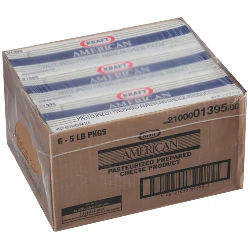 Miniatura 4 de Kraft Mocasín de queso americano, 5 libras, 6 por caja.