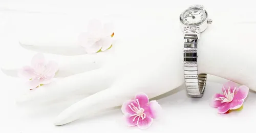 Miniatura 6 de Reloj de pulsera para mujer con esfera ovalada y detalle de cristal