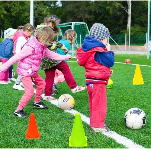 Miniatura 5 de Conos de fútbol YOQXHY (25 unidades, 7 pulgadas) Agility Training Sports Cone plástico con bolsa de transporte para niños fútbol Baloncesto Taladros