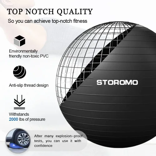 Miniatura 6 de Pelota de ejercicio de embarazo antiestallido, pelota de estabilidad de alta capacidad de peso para yoga, pilates y apoyo laboral, pelota de fitness