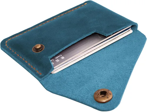 Miniatura 8 de Tarjetero de cuero, billetera para tarjetas de crédito, cartera tarjetero, billetera minimalista, regalo de Navidad