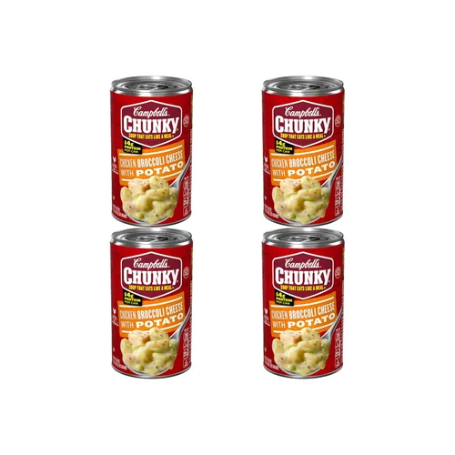 Miniatura 10 de Sopa Campbell’s Chunky, Sopa de Pollo con Brócoli y Queso, Lata de 18.8 Oz