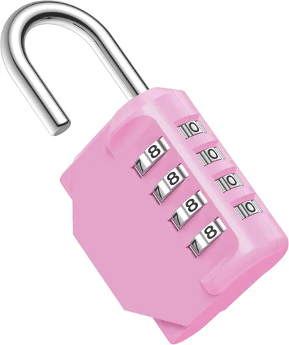 Puroma - Candado con combinación de 4 dígitos resistente al agua, seguro para exteriores, ideal para taquillas de gimnasio, cajas de herramientas,