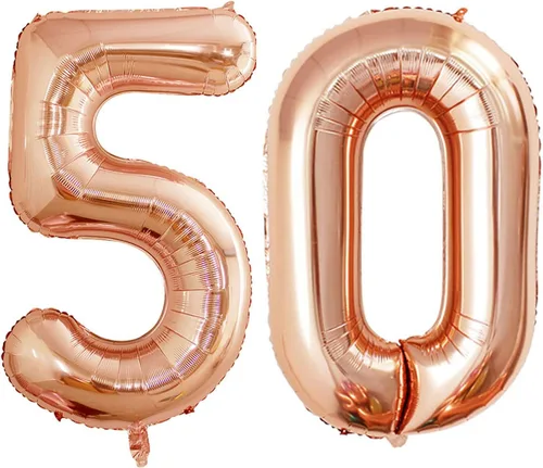 Miniatura 416 de Goer, conjunto de globos de papel aluminio para decoraciones de cumpleaños, globos de las letras de feliz cumpleaños y de números Oro