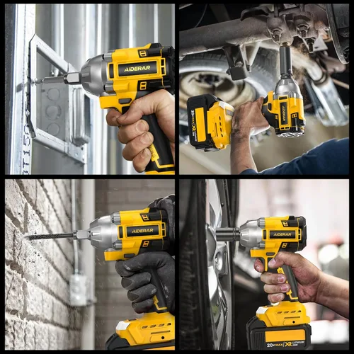 Miniatura 4 de Llave de impacto inalámbrica para batería DeWalt, 500 Nm (369 pies-libras) pistola de impacto sin escobillas de 1/2 pulgada y 1/4 pulgadas