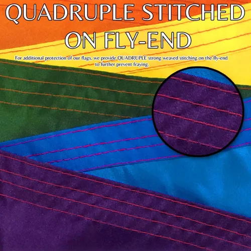 Miniatura 3 de FlagJoint - Bandera de Genderqueer de 3 x 5 pies, bandera del orgullo LGBTQ+, colores vibrantes, resistente a los rayos UV, ojales de latón