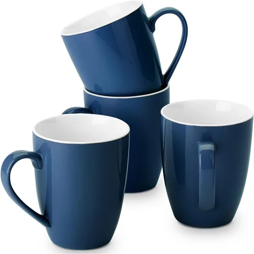 Miniatura 10 de BTaT - Tazas de café de porcelana de hueso fino, juego de 4, 16 oz, tazas de café, regalos de Navidad