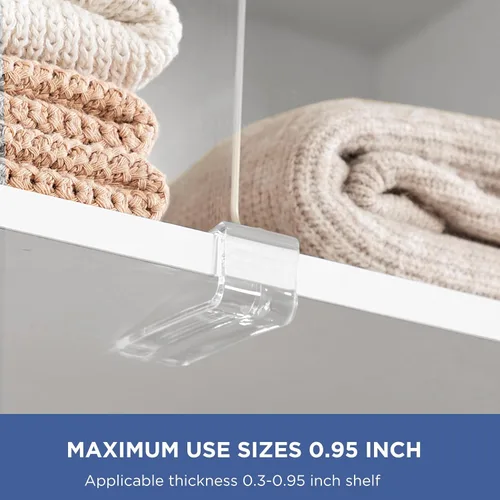 Miniatura 4 de HBlife Paquete de 2 separadores de estantes transparentes, organizador vertical de bolso para armario, perfecto para suéteres, camisas, bolsos