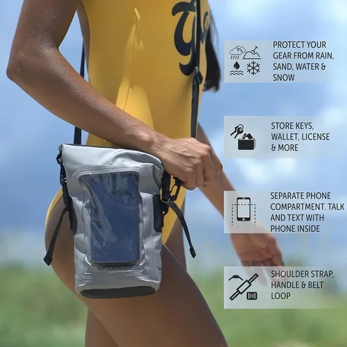 Miniatura 6 de geckobrands Bolsa impermeable para teléfono, geckoflage ártico, bolsa para teléfono al aire libre y bolsa seca, teléfonos Samsung Galaxy, teléfonos