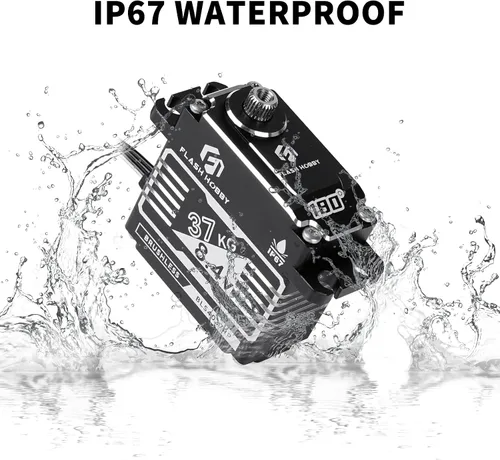 Miniatura 3 de Servos sin escobillas de 81.6 lbs, servo de alto par de 8.4 V, servo de Crwaler RC impermeable IP67 compatible con Sanwa SSR/NB4/Futaba