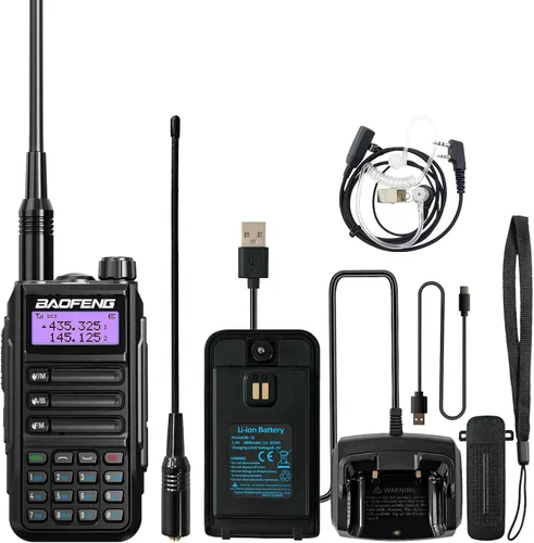 Miniatura 13 de BAOFENG Walkie Talkie UV-16R USB-C 10W con cable de programación Radio bidireccional impermeable de largo alcance de doble banda Radio portátil