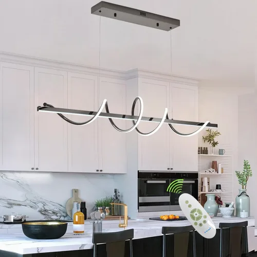 Miniatura 12 de Lámpara Colgante Moderna - Candelabro LED Dorado para Comedor con Giro Creativo en Forma de Serpiente - Iluminación LED Galvanizada en Oro para Isla