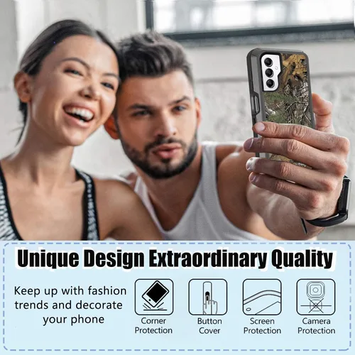 Miniatura 4 de Funda compatible con Samsung Galaxy A14 5G con protector de pantalla, protección de grado militar, resistente de 3 capas a prueba de golpes