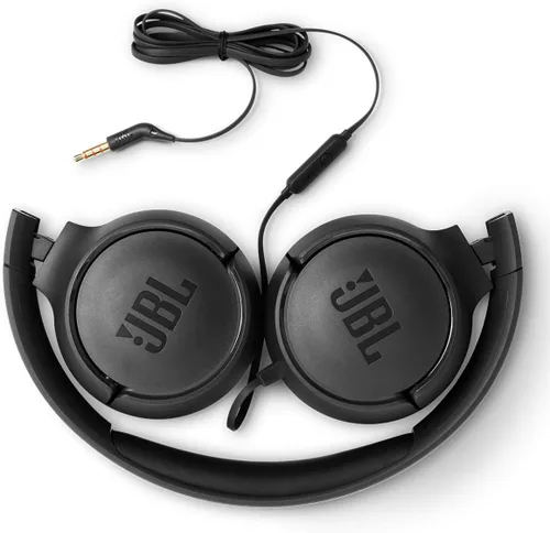 Miniatura 6 de JBL Tune 500 - Auriculares con cable en la oreja, sonido JBL Pure Bass, control remoto/micrófono de 1 botón, cable plano sin enredos, diseño ligero