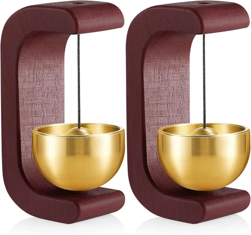 Miniatura 18 de Zonon 2 Piezas Campanillas de Viento Magnéticas de Madera Decoración de Timbre de Puerta Campana de Comerciantes para Apertura de Puerta Forma de C
