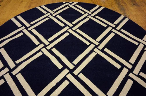 Miniatura 128 de Unique Loom Trellis Collection - Alfombra geométrica moderna azul marino (9 pies x 12 pies)