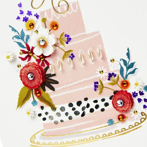 Miniatura 4 de Tarjeta de cumpleaños Hallmark Signature para hermana (Pastel elegante)