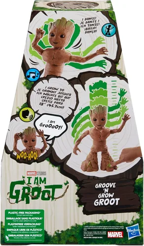 Miniatura 14 de Marvel Studios I Am Groot Groove 'N Grow Groot, figura de acción interactiva de 13.5 pulgadas, responde a la música y los sonidos, juguetes