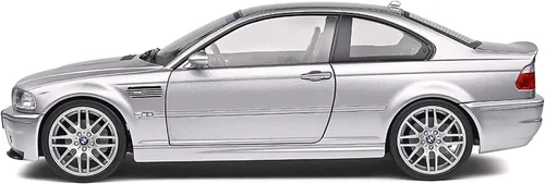 Miniatura 2 de Solido S1806503 1:18 2003 BMW E46 CSL Coupe-Silver Grey Coche miniatura coleccionable, Unisex Adulto