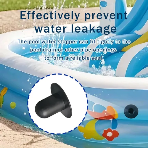 Miniatura 4 de Tapones de piscina para piezas de accesorios de piscina sobre el suelo, enchufe de retorno de piscina, tapón de agujero de repuesto, negro/azul