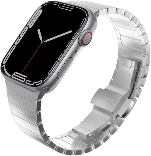 Miniatura 43 de KADES Correa de acero inoxidable compatible con Apple Watch Band Ultra 3/2/1 de 1.73 pulgadas Series 11/10 de 1.81 pulgadas/1.65 pulgadas, Series