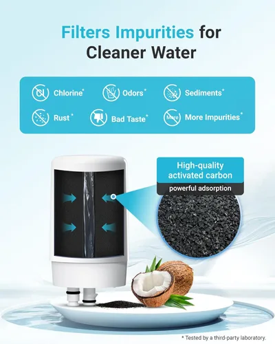 Miniatura 3 de AQUA CREST Filtro de agua para grifo, repuesto para filtro Brita®, sistema de filtración de agua del grifo Brita® Faucet 36311 On Tap, FR-200, Blanco