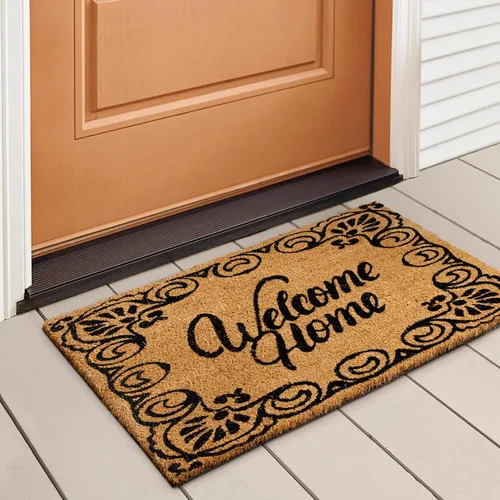 Miniatura 17 de LuxUrux Alfombra de Fibra de Coco de Bienvenida - Respaldo Extra Resistente, 17'' x 30'' Alfombra Natural para Puerta - Fácil de Limpiar, Hermoso