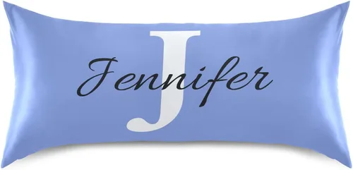 Miniatura 42 de Fundas de almohada negras personalizadas de seda con cierre de sobre, funda de almohada de satén tamaño estándar para personas que duermen
