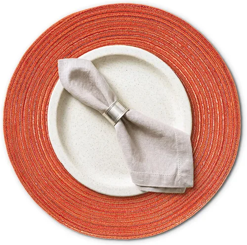 Miniatura 13 de AHHFSMEI Juego de 6 manteles individuales redondos trenzados para mesas de comedor, tejidos naturales, resistentes al calor, 15 pulgadas (beige)