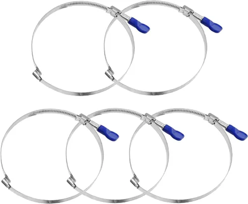 Miniatura 10 de POWERTEC Abrazadera de manguera de doble alambre de 2-1/2 pulgadas con perno, 10 abrazaderas de manguera ajustables para colector de polvo, manguera